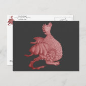 Mythische Fantasiewesen niedlicher Rotdrache Postkarte (Vorne/Hinten)