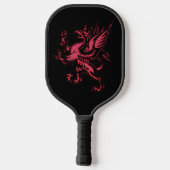 Mythische Fantasy Red Griffin Pickleball Schläger (Rückseite)