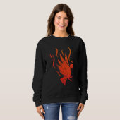 Mythische Feuervogel Phoenix Feuer Flammen Legend Sweatshirt (Vorne ganz)
