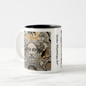 "Mythische Goldene Traumwelt" Zweifarbige Tasse (Vorderseite Links)