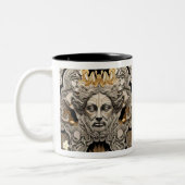 "Mythische Goldene Traumwelt" Zweifarbige Tasse (Links)
