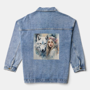 Mythische Harmonie der Natur Jeansjacke