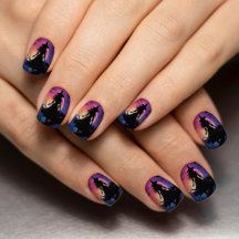 Mythische Hexe Silhouette Minx Nail Art Decals