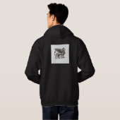 Mythische Illustration der geflügelten Löwen Hoodie (Schwarz voll)