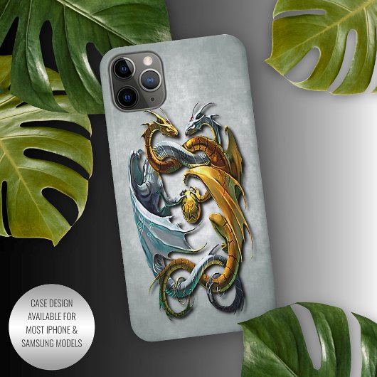 Mythische keltische Drachen Fantasie Tattoo Art iPhone Hülle