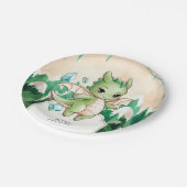 Mythische Kinder Dragon Geburtstag Pappteller (Schrägansicht)