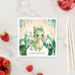 Mythische Kinder Dragon Geburtstag Serviette