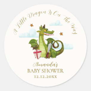 Mythische kleine Dargon-Wolkenstern-Baby-Party Runder Aufkleber