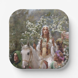 Mythische Königin Guinevere (von John Collier) Pappteller
