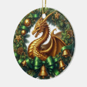 Mythische Kranzwächter des Winters Keramik Ornament (Links)