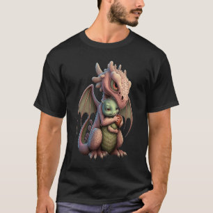 Mythische Kreatur fächert Drachendrachen-Mama, die T-Shirt