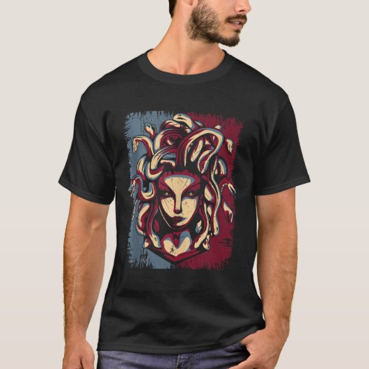 Mythische Kreatur Medusa Griechische Mythologie Go T-Shirt (Vorderseite)