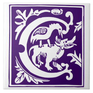 Mythische Kreaturen des 16. Jahrhunderts Dekorativ Fliese