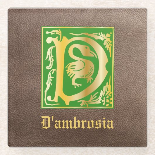 Mythische Kreaturen des 16. Jahrhunderts Dekorativ Glasuntersetzer (Vorderseite)