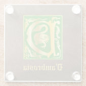 Mythische Kreaturen des 16. Jahrhunderts Dekorativ Glasuntersetzer (Rückseite)