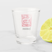 Mythische Kreaturen des 16. Jahrhunderts Dekorativ Schnapsglas (Rückseite)