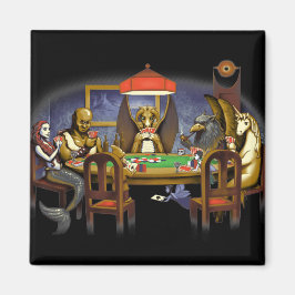 Mythische Kreaturen, die Poker spielen Magnet