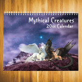 Mythische Kreaturen Fantasie Unicorn Dragon Meerju Kalender
