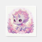 Mythische Majestic Dinosaur Babydusche Serviette (Vorderseite)