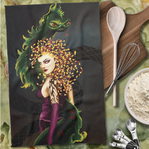 Mythische Medusa Griechische Mythologie Schlange G Geschirrtuch