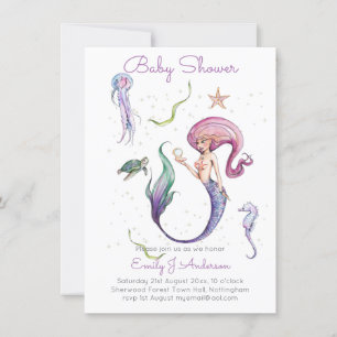 Mythische Mermaid und Friends Babydusche inkl. Env