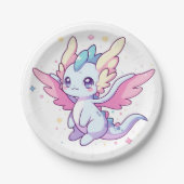 Mythische moderne Dragon-Babydusche Pappteller (Vorderseite)