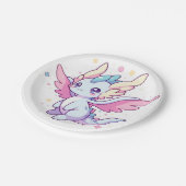 Mythische moderne Dragon-Babydusche Pappteller (Schrägansicht)