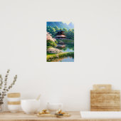 Mythische Oase im Wald Poster (Küche)