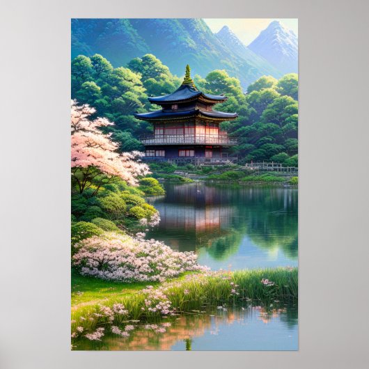 Mythische Oase im Wald Poster (Vorne)