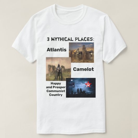 Mythische Plätze: Atlantis, glückliches T-Shirt (Design vorne)