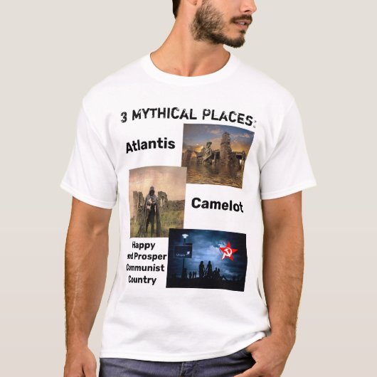 Mythische Plätze: Atlantis, glückliches T-Shirt (Vorderseite)