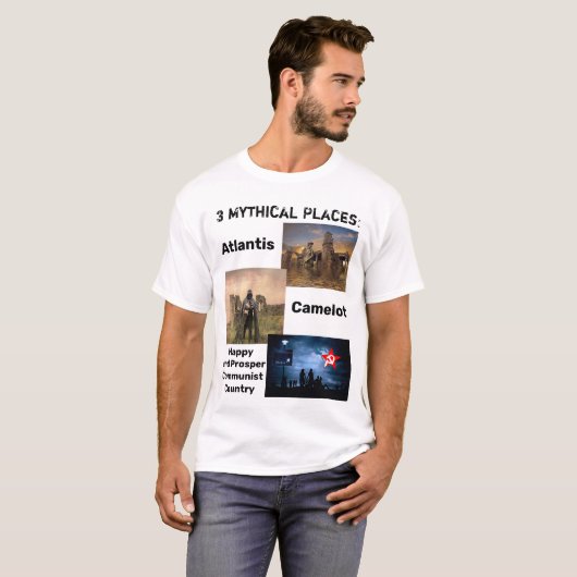 Mythische Plätze: Atlantis, glückliches T-Shirt (Vorne ganz)