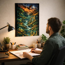 Mythische Reiche Fragmentierte Legenden Poster