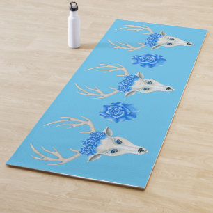 Mythische Rose von Weißen Hirschen Yogamatte