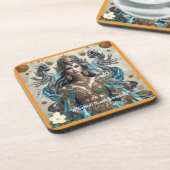 "Mythische Seegöttin" Getränkeuntersetzer (Linke Seite)