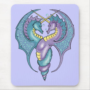 Mythische Seepferde mit Mousepad