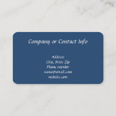 Mythische Silhouette Unicorn Vollmond Visitenkarte (Rückseite)