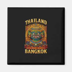 Mythische thailändische Dämon Ngkok Feuer Masken K Magnet