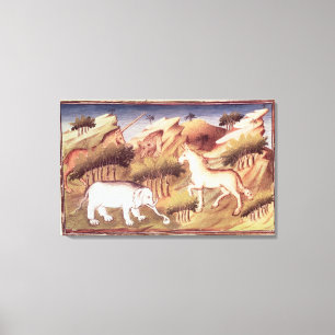 Mythische Tiere in der Wildnis Leinwanddruck
