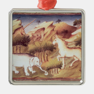 Mythische Tiere in der Wildnis Ornament Aus Metall