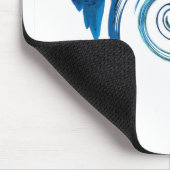 Mythische tierische blaue Drachen Mousepad (Ecke)