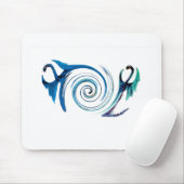 Mythische tierische blaue Drachen Mousepad (Mit Mouse)