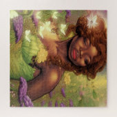 Mythische Verzauberung der Schwarzen Schönheit Puzzle (Horizontal)