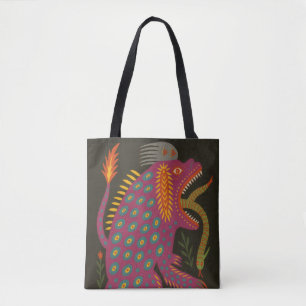 Mythische Volkskunst drucken Tasche