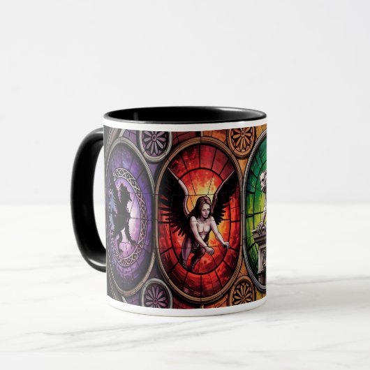 Mythische Wächter des Tores Tasse (Vorderseite Links)