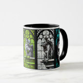 Mythische Wächter im Buntglas Tasse (VorderseiteRechts)