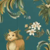 Mythische Waldkreaturen von Tieren Aquamarin Tapete (Naht)