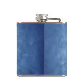 Mythische Weiße Hirschkopfkleber sehen blauen Rose Flachmann (Rückseite)