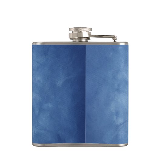 Mythische Weiße Hirschkopfkleber sehen blauen Rose Flachmann (Rückseite)