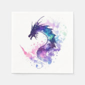 Mythische Whimsical Kids Dragon Geburtstag Serviette (Vorderseite)